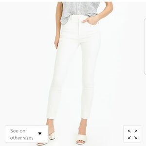 10" highest-rise toothpick Jean in off white